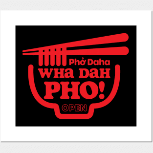 Wha Dah Pho? (Red on Black) Posters and Art